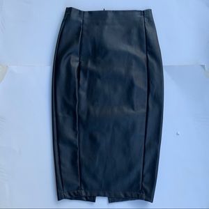 ASOS faux leather midi pencil skirt 2